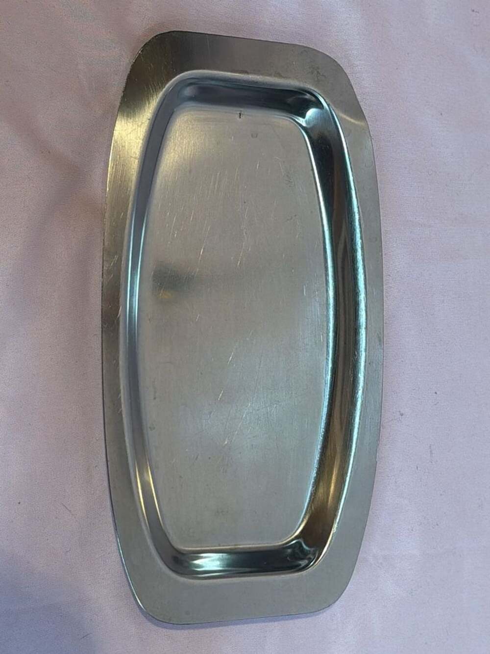 Vintage Danish Modern Stainless Steel Tray Denmark